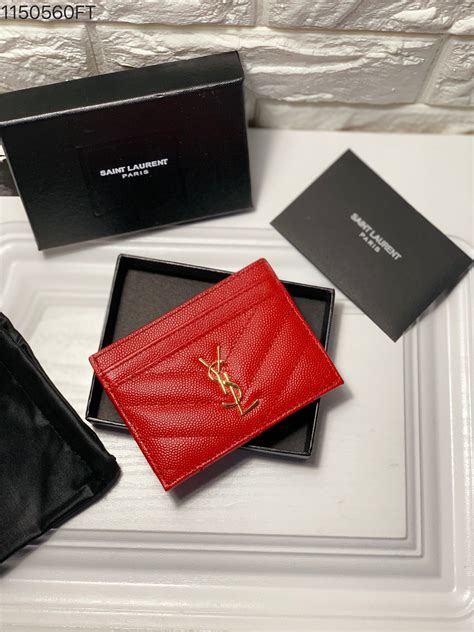 ysl quilted card holder|YSL card holder for men.